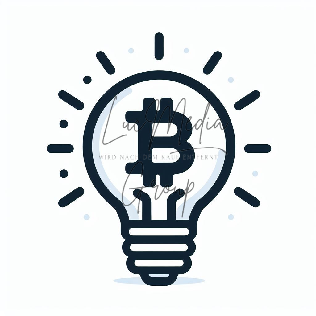 Glühbirne mit Bitcoin-Docht