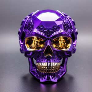 Bitcoin Totenkopf untraviolett