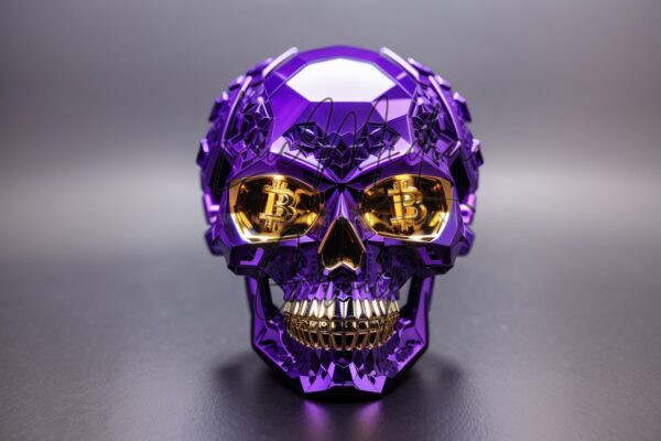 Bitcoin Totenkopf untraviolett