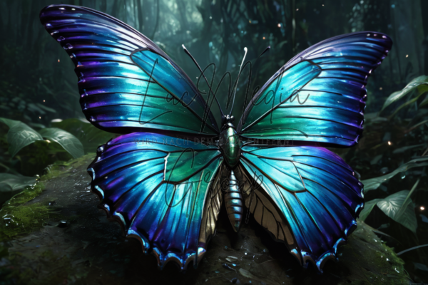 metallischer Schmetterling
